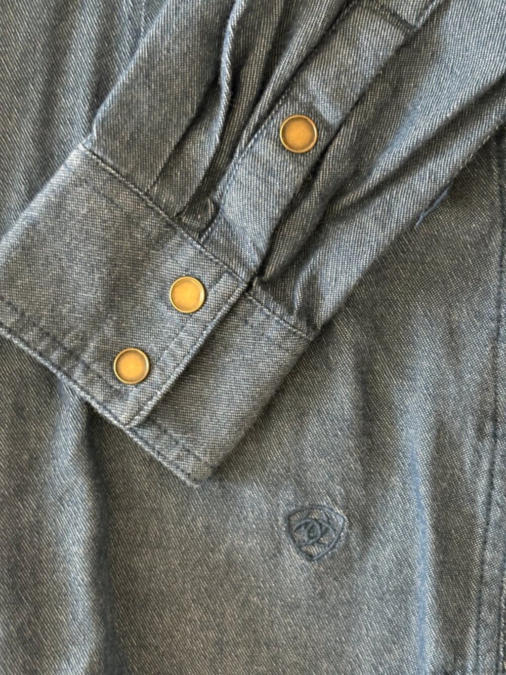 Ariat REAL Button Up Western Shirt. Size S. Denim. - Picture 7 of 11